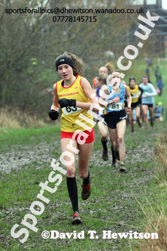 Junior girls Northern Inter Counties Schools Cross Country, Stockton. Photo: David T. Hewitson/Sports for All Pics